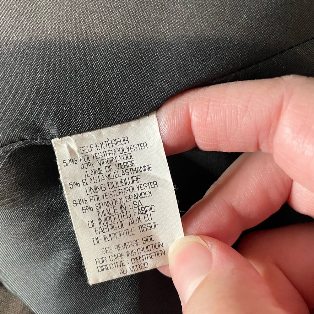 Theory blazer Gabe urban virgin wool jacket women’s size 12 gray career wear - Picture 5 of 5